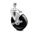 Service Caster 5 Inch Phenolic Wheel Swivel 12mm Threaded Stem Caster with Brake SCC SCC-TS20S514-PHR-TLB-M1215